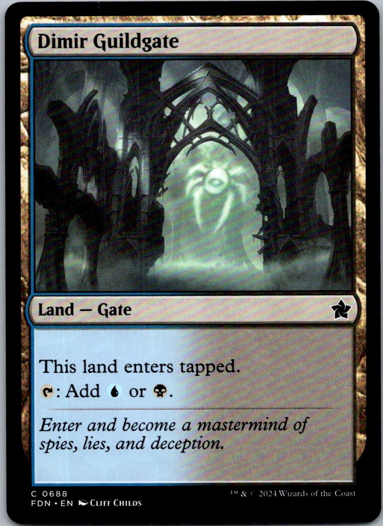 Dimir Guildgate C FDN #688 NM MTG Magic