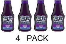 Welch's Concord Grape Jam 20 oz Squeeze Bottle Breakfast - 4 PACK