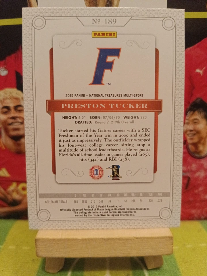 Panini National Treasures 2015 Preston Tucker /25 Rookie Holofoil Parallel - Image 2 of 3