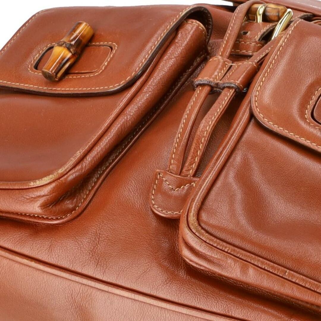 Gucci Bamboo Rucksack Women's Leather Backpack AB Used Gray thumbnail 7