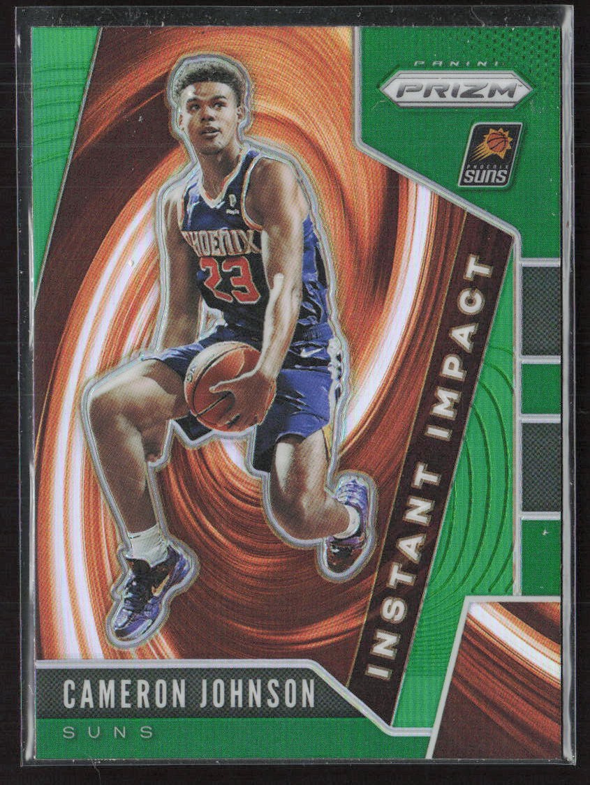 2019-20 Panini Prizm #10 Cameron Johnson Instant Impact Green Suns RC (B2)