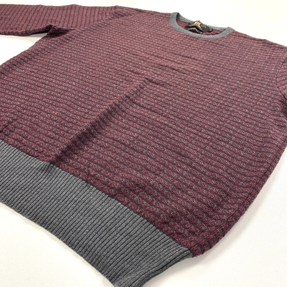 RRL Mens Large Knit Sweater Cotton Textured Crewneck Red Ralph Lauren 23x26 - Image 4 of 4