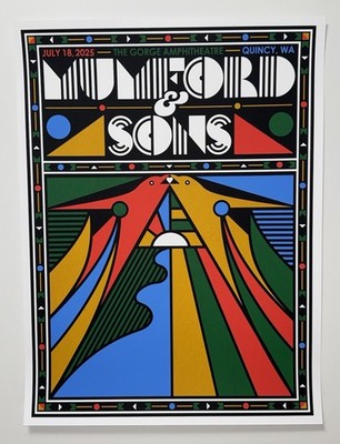 Mumford and Sons Poster The Gorge Amphitheatre WA 7/18/25 Official