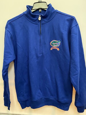 Florida Gators NCAA Pressbox (Rick) 1/4 Zip Sweatshirt Men's Blue Size 2XL