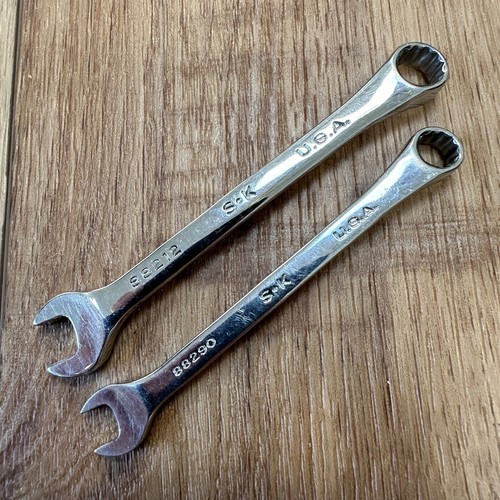 SK USA COMBINATION WRENCH SAE SET of 2 Tools 12PT 5/16" & 3/8" - Picture 4 of 7