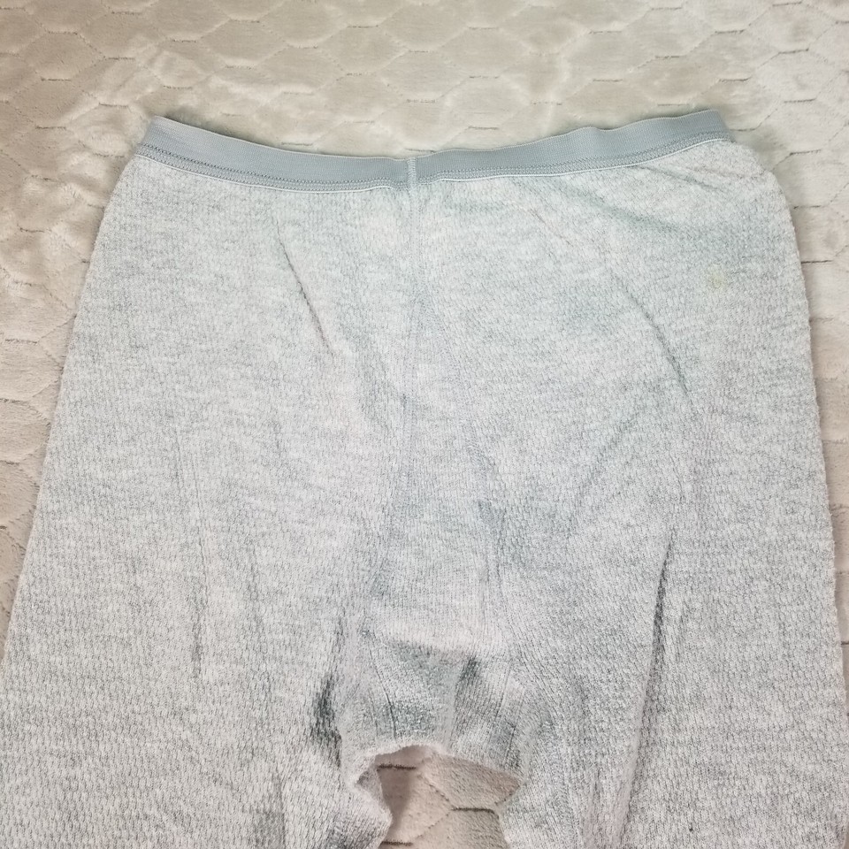 Vintage JE Super Long Johns Underwear Size Large Gray Made In