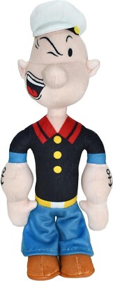 Multipet Plush Popeye The Sailor Man 11'' Dog Toy With Squeaker NEW