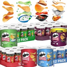 Pringles Sour Cream & Onion, Salt & Vinegar, Original, Texas BBQ Sauce Crisps40g