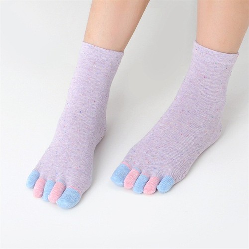 Calcetines desodorantes para mujer 5 piezas algodón absorbente de sudor colorido para dedos - Imagen 24 de 24