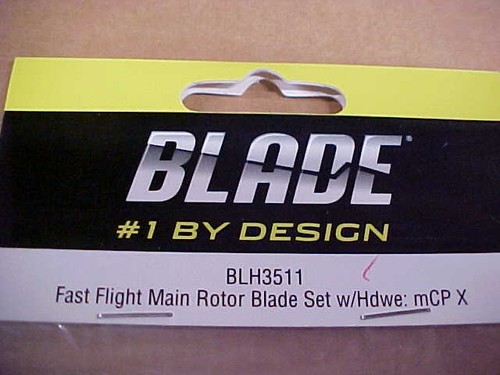 BLADE BLH3511 = FAST FLIGHT MAIN BLADE SET W/HARDWARE : mCP X (NEW) - Picture 2 of 2