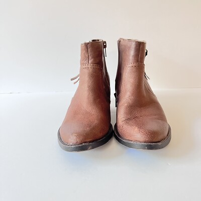 Nine West Women's Brown Leather Booties Ankle Boots Size