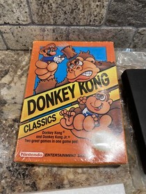NES Donkey Kong Classics Completo En Caja Insertos De Espuma CIB Y Manual NINTENDO