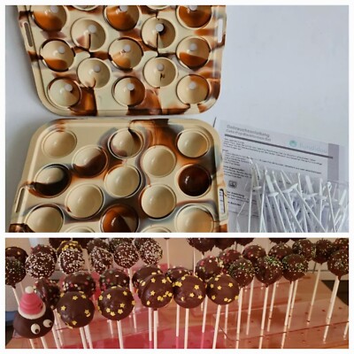 Cake Pop Backform aus Silikon für 18 Stck. von Bondidou mit Stielen - NEU