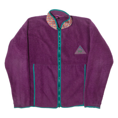 Vintage HELLY HANSEN Damen Fleece Jacke Lila 90s L
