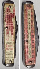 Vintage Gilbey's Spey Royal Scotch Whiskey Dancing Scot Pocket Knife Distillery