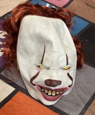 Scary Clown Pennywise IT Full Mask Horror Cosplay Halloween Costume
