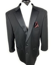 Caravelli Formal Wear Mens Black 2 pc Jacket Pants Tuxedo Suit Size 48