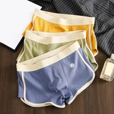 Men Sexy Underwear Underpants Soft Boxers Shorts Briefs Trunks Button Low Rise ✔