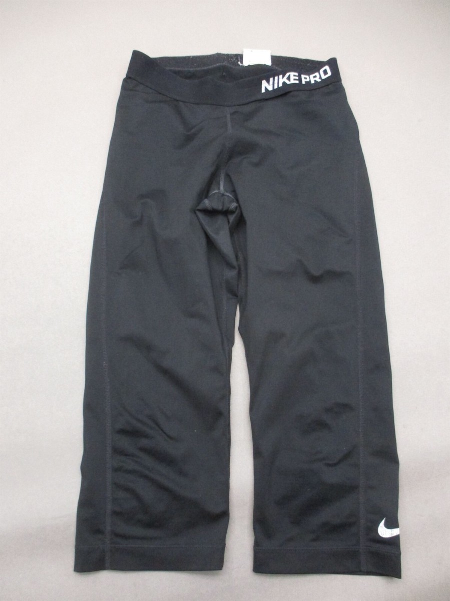 NIKE PRO Size M Womens Black Stretch Pull On Compression Base