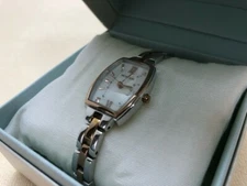 MICHEL KLEIN Pearly tonneau Bracelet Ladies Battery Replaced JAPAN Quartz