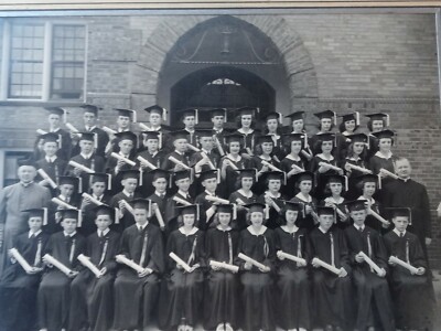 Catholic School Resurrection Brats Graduation Picture Large Cabinet Card Photo