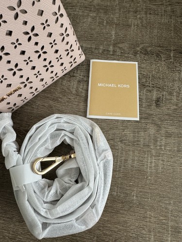 NWT Michael Kors Portia Laser Cut Small Satchel In Soft Pink - Picture 7 of 9