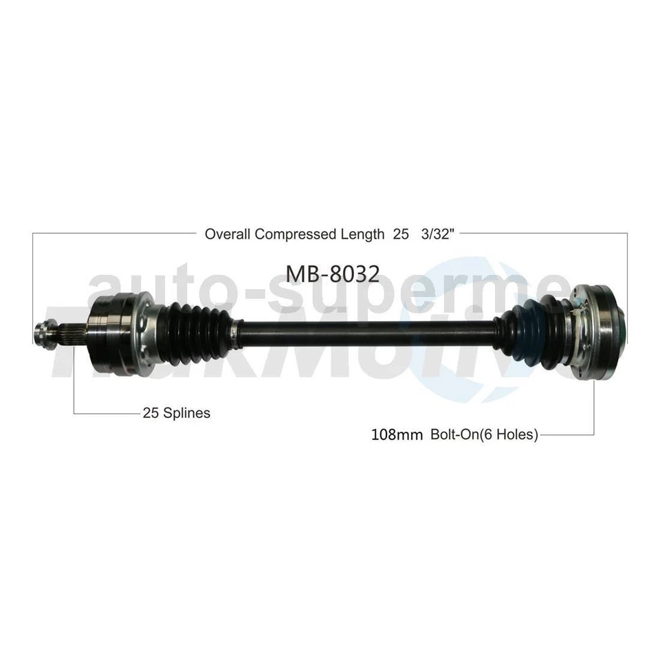 Juntas de medio eje trasero CV 2x para Mercedes-Benz 300SL 1990-1993 3,0 L Foto 3 de 3