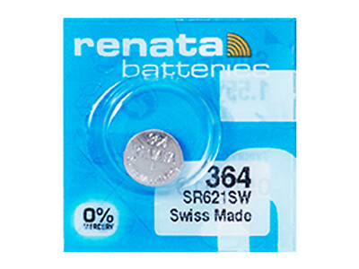 10 Piles Bouton Renata 364 / SR621SW 1.55V - Oxyde D'argent, Sans Mercure, Pour Montres