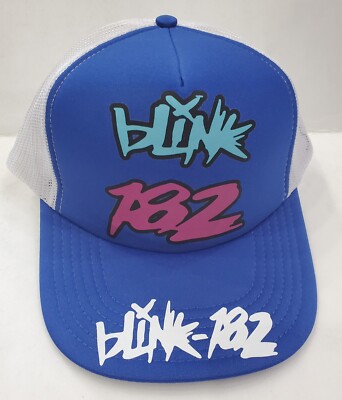 80s 90s Altern Flashbacks Indie New Wave White B182 Blue Trucker Adjust