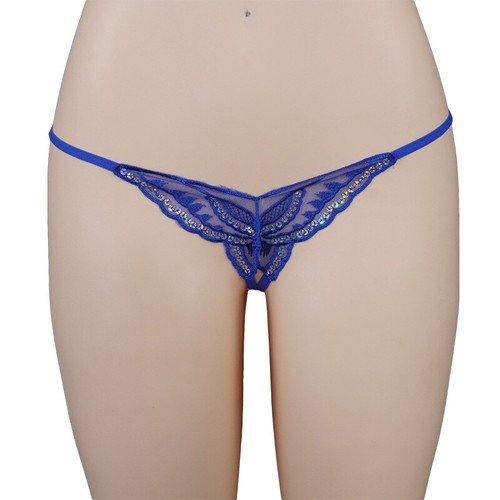 Sexy Thongs Panties Open Crotch Crotchless Underwear Lace Butterfly G-string UK - Picture 12 of 16