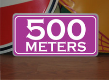 500 Meters Marker Metal Sign 4 Golf Club Yardage or Course Gun Shooting Range