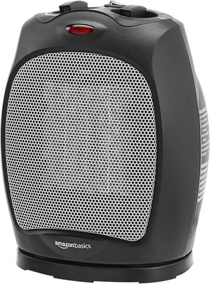 Amazon Basics 1500 Watt oszillierender Keramik-Raumheizer regelbarer Thermostat