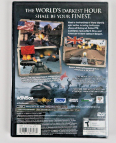 Call of Duty: Finest Hour (Sony PlayStation 2, 2004) New Game Sealed PS2 Classic - Picture 2 of 2