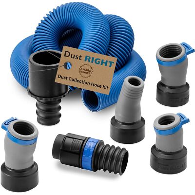 Dust Right Flexiport Power Tool Hose Kit, 3 To 12' Expandable Hose & 4 FlexiP...