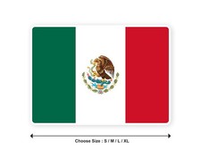 Sticker flag MEXICO Mexican 3,9 S -11 XL decal white border