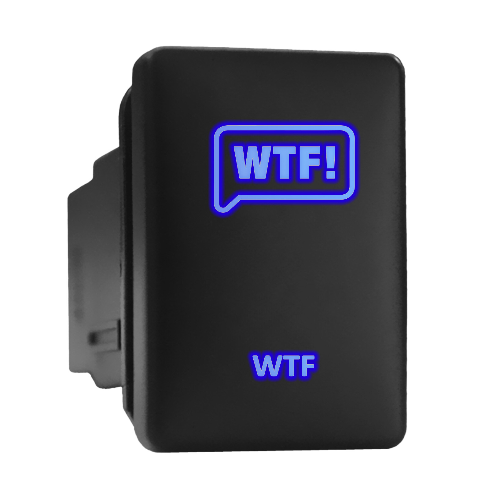 Blue LED Backlit Short Push Button Switch 1.28x0.87 for Toyota