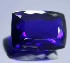 Deep Blue Tanzania of Tanzanite Cushion 53 Ct Natural Loose CERTIFIED Gemstone