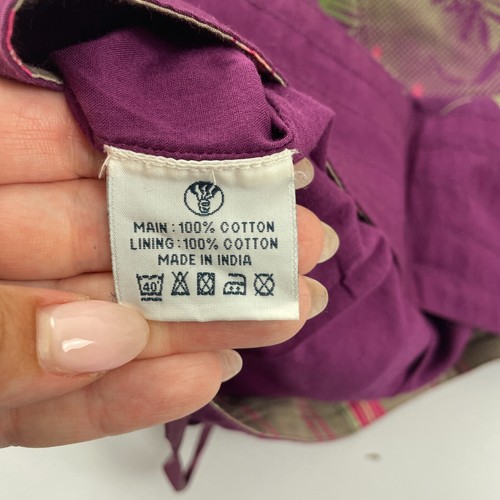Fat Face Skirt 10 Purple Midi Womens Floral Cotton Lined - 第 10/16 張圖片