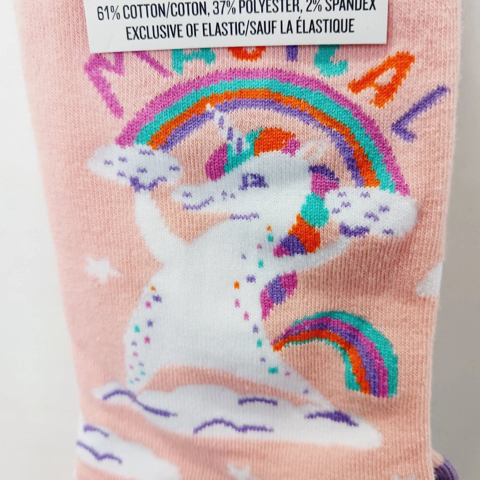 Sock It To Me Crew Women Boy Unicorn Magical Rainbow Cloud Star Horn NWT NEW - Image 2 of 4