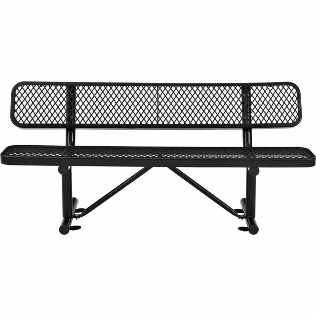 Hampton Bay Aubrey Outdoor Bench Weather/rust-resistant Metal Steel