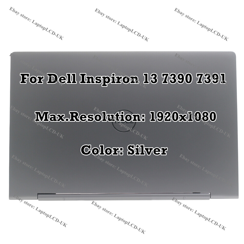 13.3"" Dell Inspiron 13 7391 2-in-1 FHD LCD Touch Screen Assembly Complete Silver