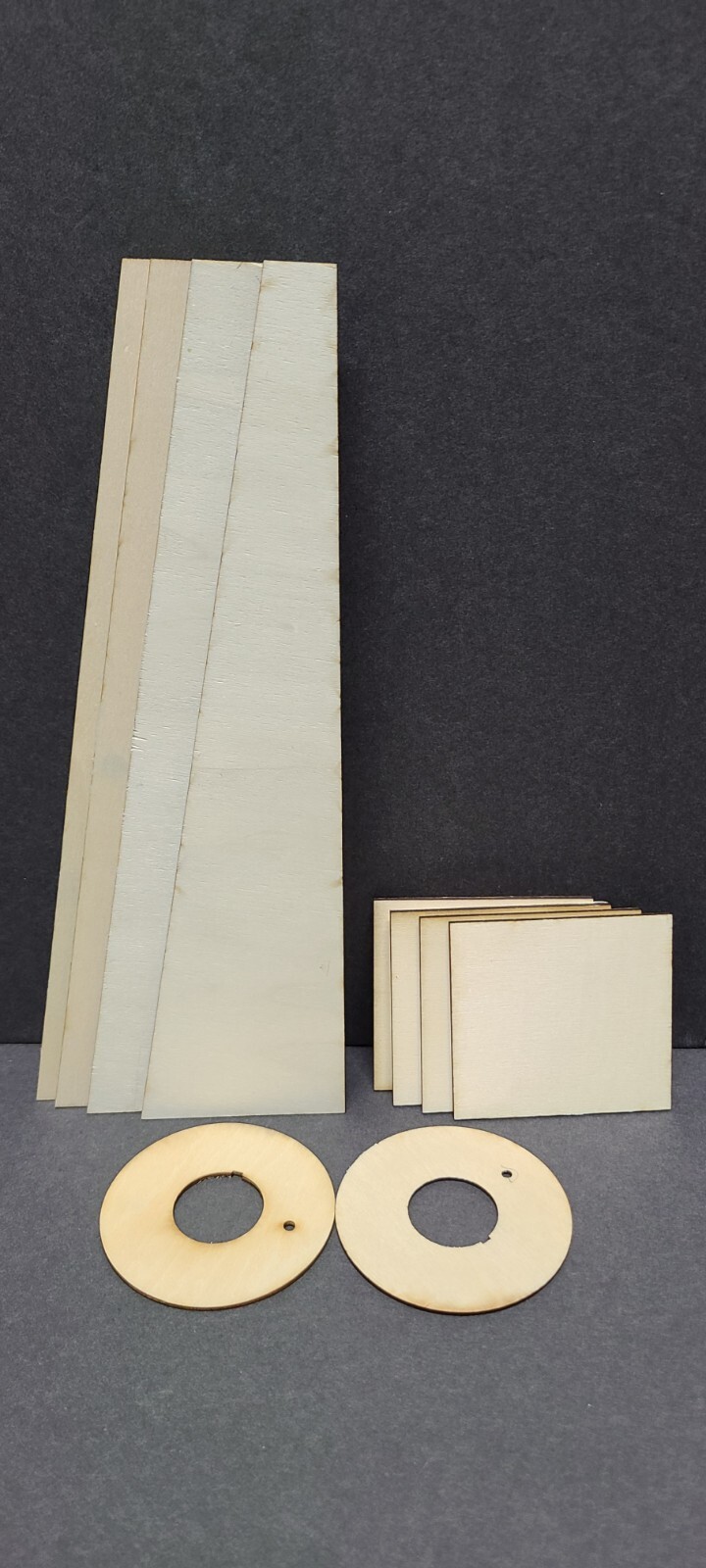 Estes Phoenix flying model rocket 1/8" Thick Plywood Fin Set & Rings