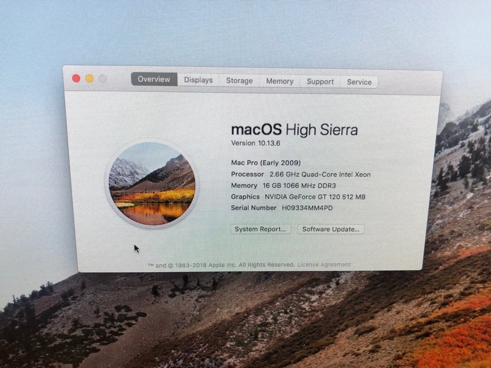 Apple 2009 Mac Pro A1289 5,1 Quad Core 2,66 GHz 16 GB RAM 640 GB HDD NVIDIA FUNCIONANDO Foto 2 de 4