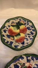 Fitz and Floyd Classics Florentine Canape Plate w/Apples Vintage