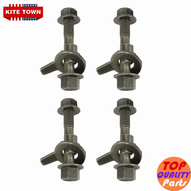 New 4 Kits 12mm Front Wheels Cam Bolts Adjustable Camber Correction Alignment - Image 3 of 4