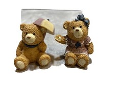 miniature teddy bear couple tea set/ miniature tea set