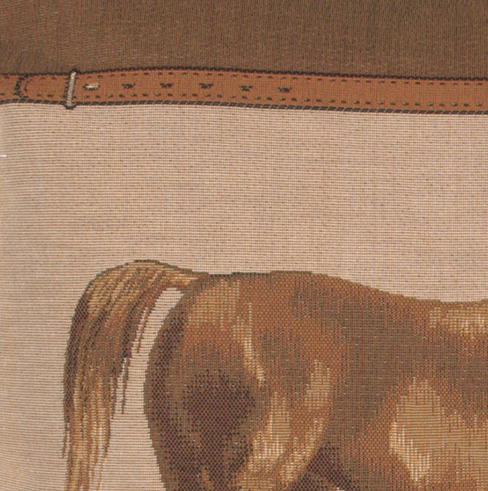 Funda de almohada - diseño de caballo, cinturón - funda de almohada tejida 19x19 pulgadas Foto 4 de 4
