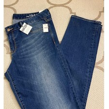 Gap Always Skinny Low Rise Stretch Blue Jeans, size 33/ 16 medium wash, MSRP 70