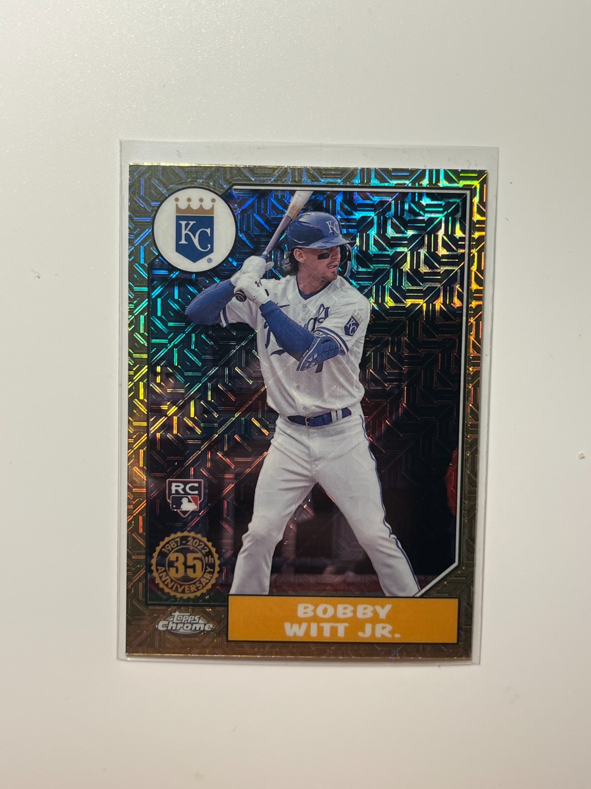 2022 Update 1987 Topps Chrome Silver Pack Series Mojo Bobby Witt Jr Rookie RC
