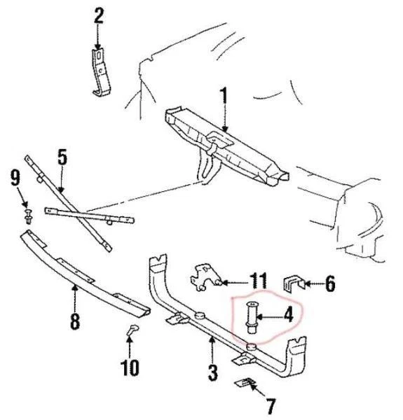 Espaciador de montaje de radiador 1296280080 se adapta a 90-02 Mercedes R129 SL500 SL600 600SL Foto 3 de 4